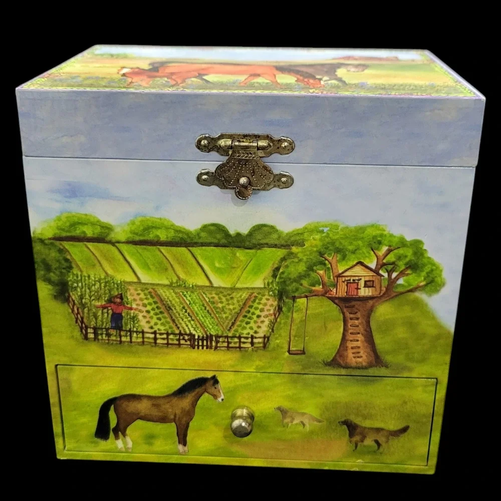 Enchantmints Music Box Horse Ranch Trinkets Jewelry Treasure Kentucky Country